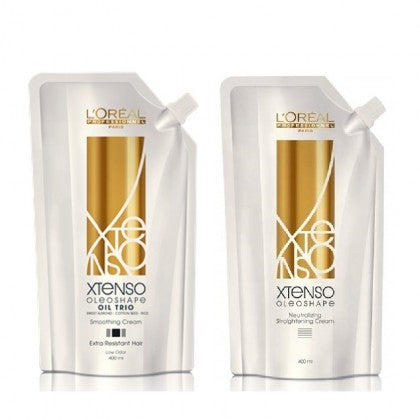 NEW L'OREAL x-tenso Straightener Smoothing Cream  Extra Resistant Hair 400ml 1+2 perm