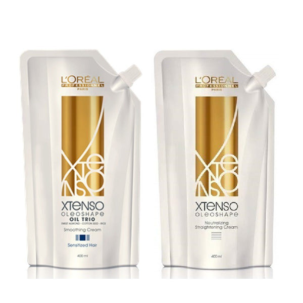 NEW L'OREAL x-tenso Straightener Smoothing Cream Sensitized Hair 400ml 1+2 perm Free Post