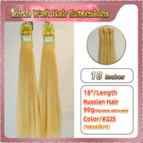 18'' Invisi Weft Hair Extensions  2 Strips Standard Full Head  (Blond）