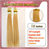 18'' Invisi Weft Hair Extensions  2 Strips Standard Full Head  (Blond）