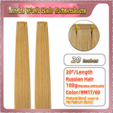 20'' Invisi Weft Hair Extensions  2 Strips Standard Full Head  (Blond）