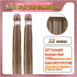 22'' Invisi Weft Hair Extensions  2 Strips Standard Full Head  (Blond）