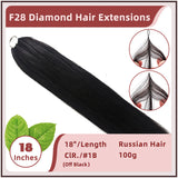 18 Inches ( 46cm ) 100g European Hair F28 Diamond Feather Tecknick Hair Extensions