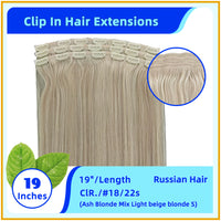19" 3PCS Invisiable 21 Stainless Steel Clip In Hair Extensions