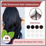 18 Inches ( 46cm ) 100g European Hair F28 Diamond Feather Tecknick Hair Extensions