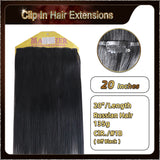 20'' Russian Hair On Darker Range Clip In Hair Extensions 3 Pieces 21 Clips Standard Full Head  25