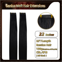 22'' Russian Hair On Darker Range Genius Weft Hair Extensions