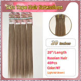 20''  Skin Tape Hair Extensions  40 PCs  Standard Full Head (Blond）
