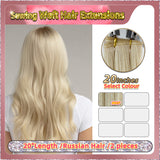 20'' Sewing Weft Hair Extensions  2 Strips Standard Full Head  (Blond）
