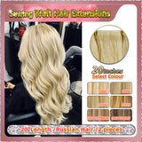 20'' Sewing Weft Hair Extensions  2 Strips Standard Full Head  (Blond）