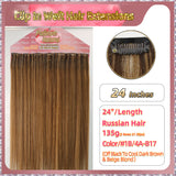 24'' Clip In Hair Extensions 3 Rows 21 Clips Standard Full Head（Blond）