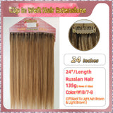 24'' Clip In Hair Extensions 3 Rows 21 Clips Standard Full Head（Blond）