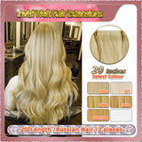 20'' Invisi Weft Hair Extensions  2 Strips Standard Full Head  (Blond）