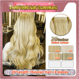 20'' Invisi Weft Hair Extensions  2 Strips Standard Full Head  (Blond）