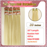 20''  Skin Tape Hair Extensions  40 PCs  Standard Full Head (Blond）