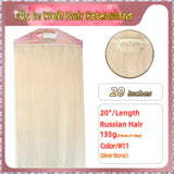 20'' Clip In Hair Extensions 3 Rows 21 Clips Standard Full Head（Blond）