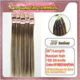 20" Nano Bead Hair Extensions 100 Stands Full Head (Blond）