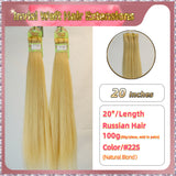 20'' Invisi Weft Hair Extensions  2 Strips Standard Full Head  (Blond）