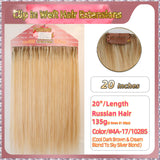 20'' Clip In Hair Extensions 3 Rows 21 Clips Standard Full Head（Blond）