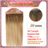 20'' Clip In Hair Extensions 3 Rows 21 Clips Standard Full Head（Blond）