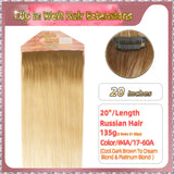 20'' Clip In Hair Extensions 3 Rows 21 Clips Standard Full Head（Blond）