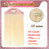 20'' Clip In Hair Extensions 3 Rows 21 Clips Standard Full Head（Blond）