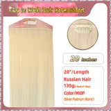 20'' Clip In Hair Extensions 3 Rows 21 Clips Standard Full Head（Blond）