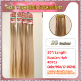 20''  Skin Tape Hair Extensions  40 PCs  Standard Full Head (Blond）