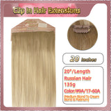 18'' Clip In Hair Extensions 3 Rows 21 Clips Standard Full Head（Blond）