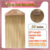 20'' Clip In Hair Extensions 3 Rows 21 Clips Standard Full Head（Blonde）