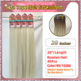 20''  Skin Tape Hair Extensions  40 PCs  Standard Full Head (Blond）