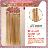 20''  Skin Tape Hair Extensions  40 PCs  Standard Full Head (Blond）