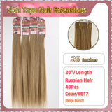 20''  Skin Tape Hair Extensions  40 PCs  Standard Full Head (Blond）