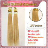 20'' Invisi Weft Hair Extensions  2 Strips Standard Full Head  (Blond）