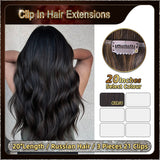 20'' Russian Hair On Darker Range Clip In Hair Extensions 3 Pieces 21 Clips Standard Full Head  24