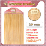 20'' Clip In Hair Extensions 3 Rows 21 Clips Standard Full Head（Blond）