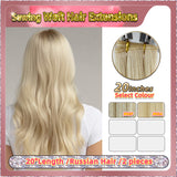 20'' Sewing Weft Hair Extensions  2 Strips Standard Full Head  (Blond）