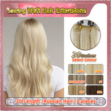 20'' Sewing Weft Hair Extensions  2 Strips Standard Full Head  (Blond）