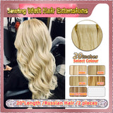 20'' Sewing Weft Hair Extensions  2 Strips Standard Full Head  (Blond）