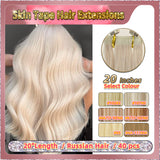 20''  Skin Tape Hair Extensions  40 PCs  Standard Full Head (Blond）