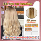 20''  Skin Tape Hair Extensions  40 PCs  Standard Full Head (Blond）