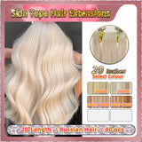 20''  Skin Tape Hair Extensions  40 PCs  Standard Full Head (Blond）