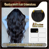 22'' Russian Hair On Darker Range Genius Weft Hair Extensions  2 Strips Standard Full Head  27