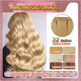 22'' Invisi Weft Hair Extensions  2 Strips Standard Full Head  (Blond）