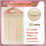 22'' Clip In Hair Extensions 3 Rows 21 Clips Standard Full Head（Blond）