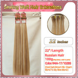22'' Sewing Weft Hair Extensions  2 Strips Standard Full Head  (Blond）