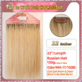22'' Clip In Hair Extensions 3 Rows 21 Clips Standard Full Head（Blond）