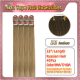 22''  Skin Tape Hair Extensions  40 PCs  Standard Full Head (Blonde）