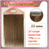 22'' Clip In Hair Extensions 3 Rows 21 Clips Standard Full Head（Blond）