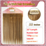 22'' Clip In Hair Extensions 3 Rows 21 Clips Standard Full Head（Blond）